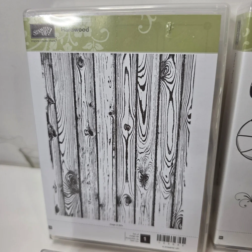 Stampin Up Wood Mounted Rubber Stamps Lot 8 Birch Crackle Holiday Floral Sport